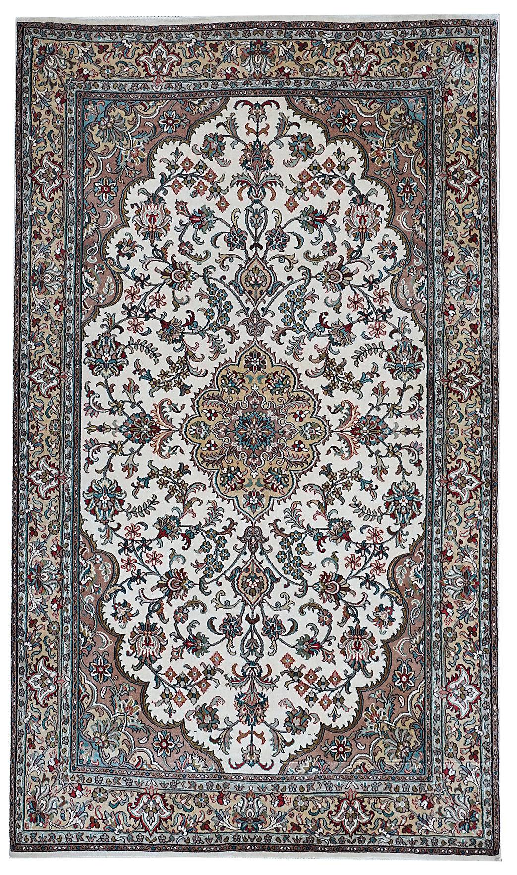 Handmade Kashmiri Silk Rug | 128 x 79 cm