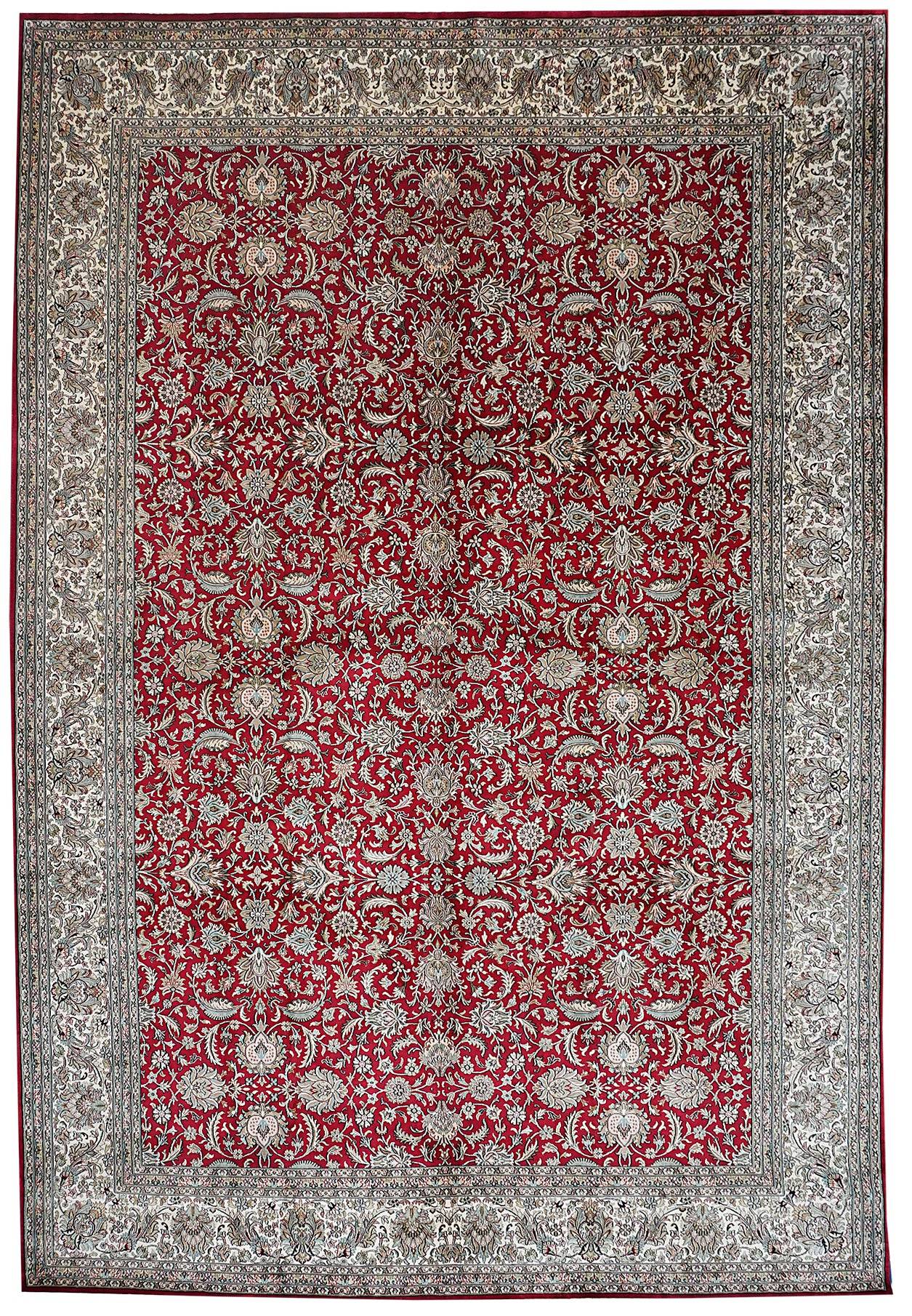 Handmade Kashmiri Silk Rug | 308 x 216 cm