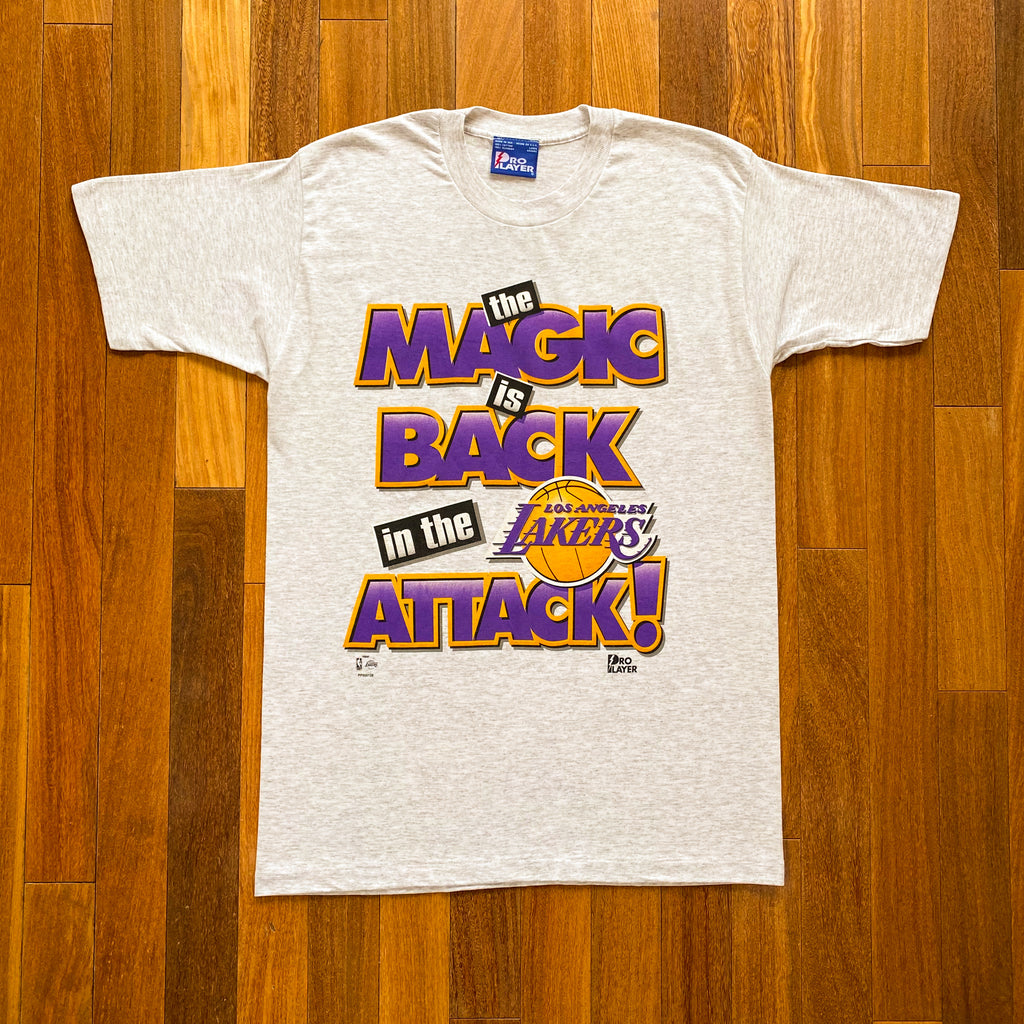 Magic Johnson T's lakers 総柄 vintage Tシャツ - Tシャツ