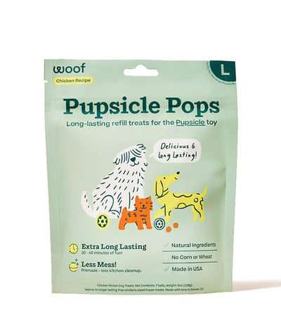 Fillable Dog Toys for Woof Pupsicle Pops,Frozen Dog Treat Holder Lasting  Dog Toy to Keep Away Your Pup Distracted Boredom,Reusable Treat