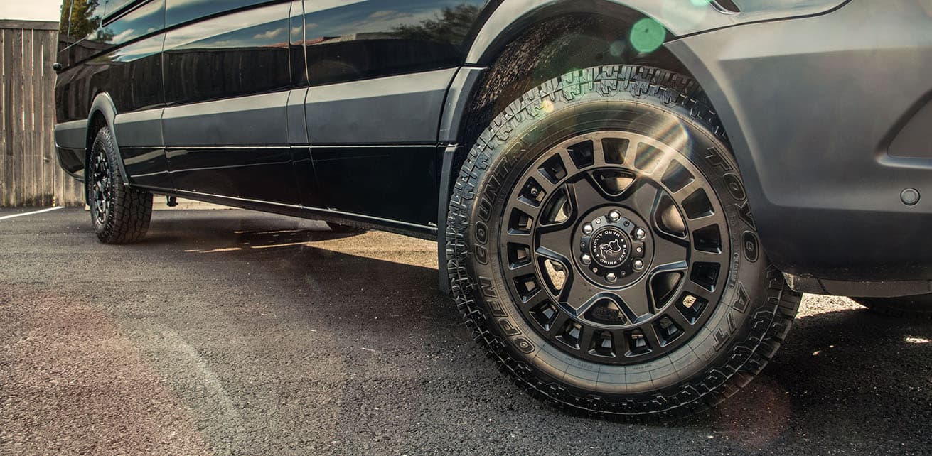 Sprinter Van with Black Rhino York Wheels