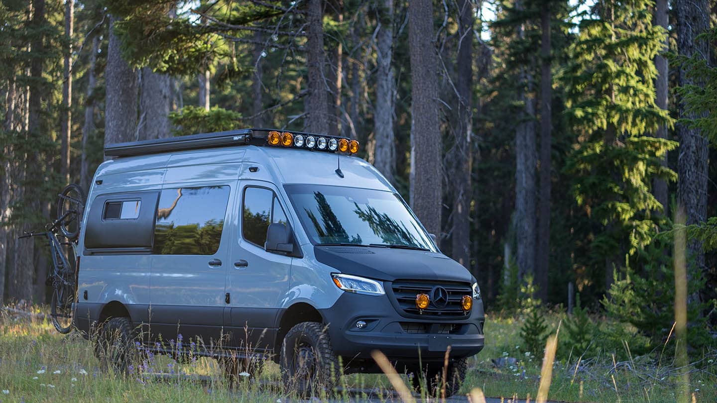 Sprinter Van with Offroad Lights