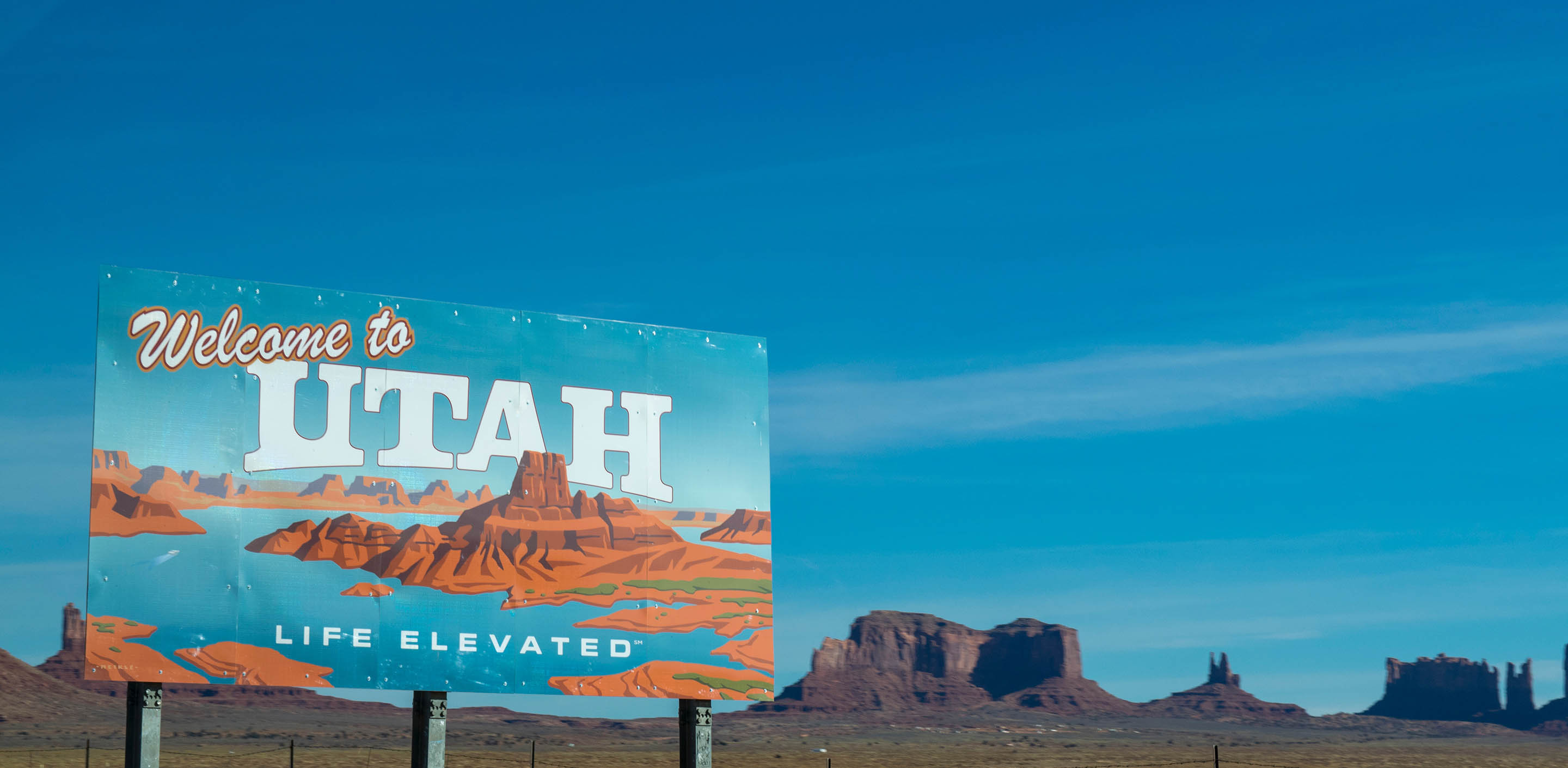 Utah Road Trip - Welcome to Utah Sign