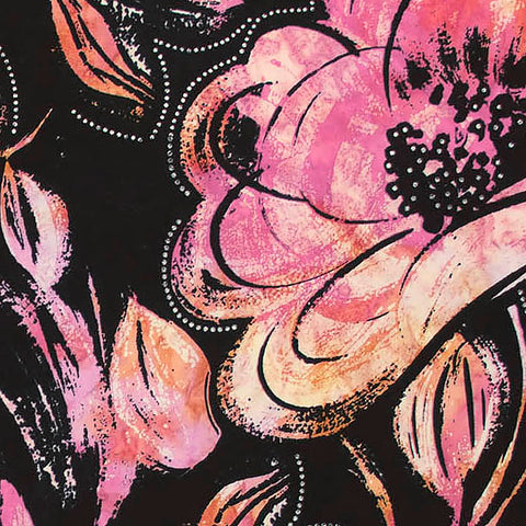 Color Me Banyan Batik Blooms Multi Floral Batik Fabric by Banyan Batiks  Studio - Northcott Fabrics