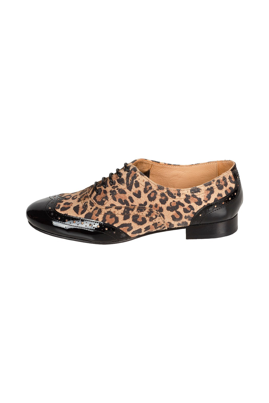 leopard print brogues