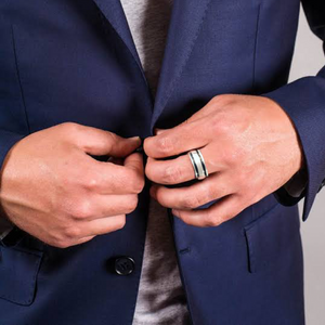 Double lined Men's Ring – Zeevar by Mahin Akbar