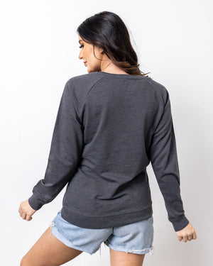 Smiley Face Distressed Graphic Sweatshirt | XS-3XL