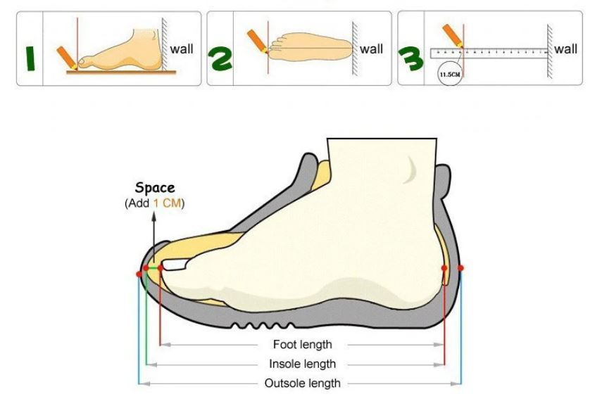 1cm baby shoe size