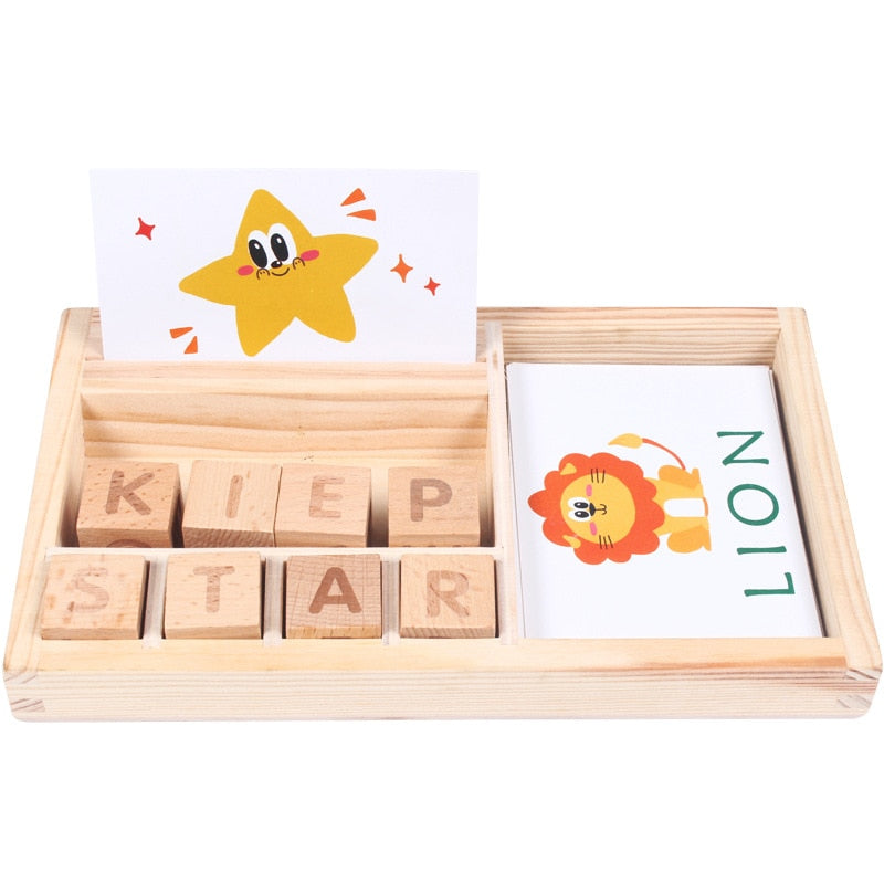 wooden spelling game