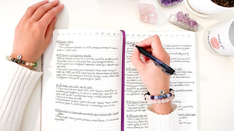 Journaling and manifest with crystals