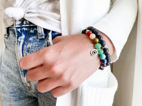 7 chakra healing bracelet stack