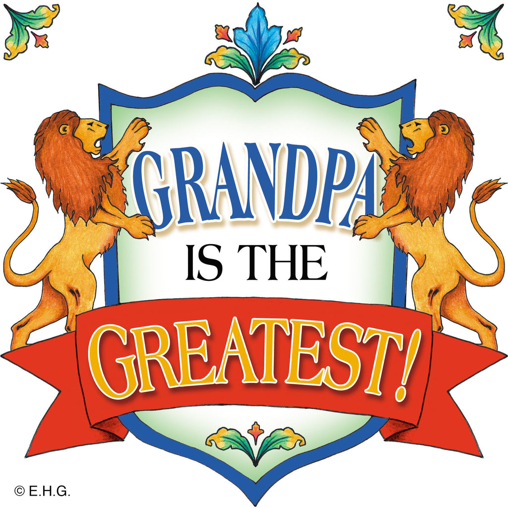  inchesGrandpa Is The Greatest inches Decorative Kitchen Tile - CT-100, CT-101, Grandpa, Kitchen Decorations, New Products, NP Upload, SY:, SY: Grandpa Greatest, Tiles, Under $10, Yr-2016