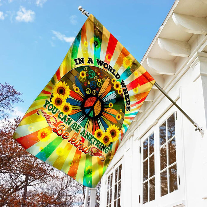 Hippie Peace Flag | Garden Flag | Double Sided House Flag