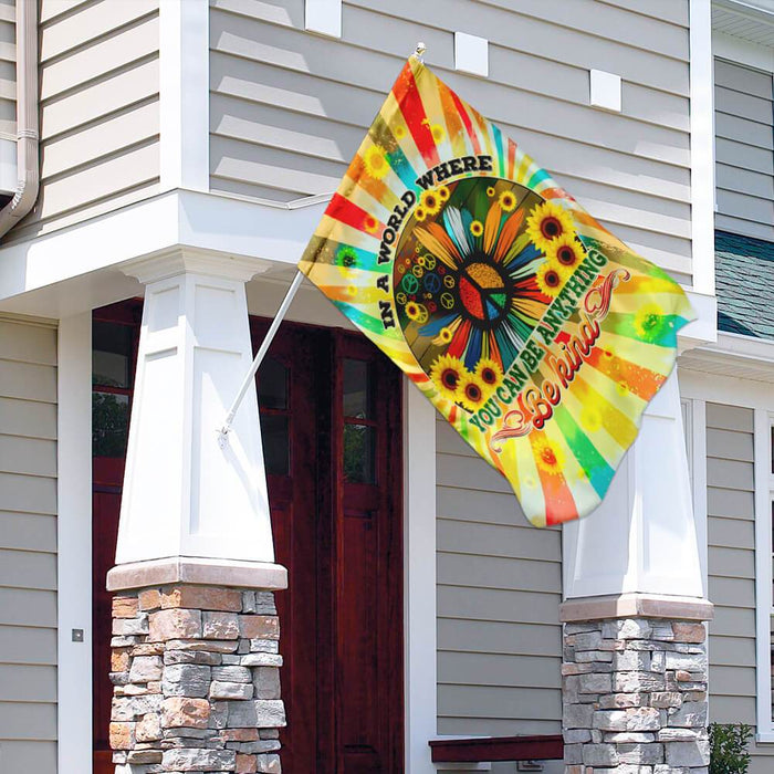 Hippie Peace Flag | Garden Flag | Double Sided House Flag