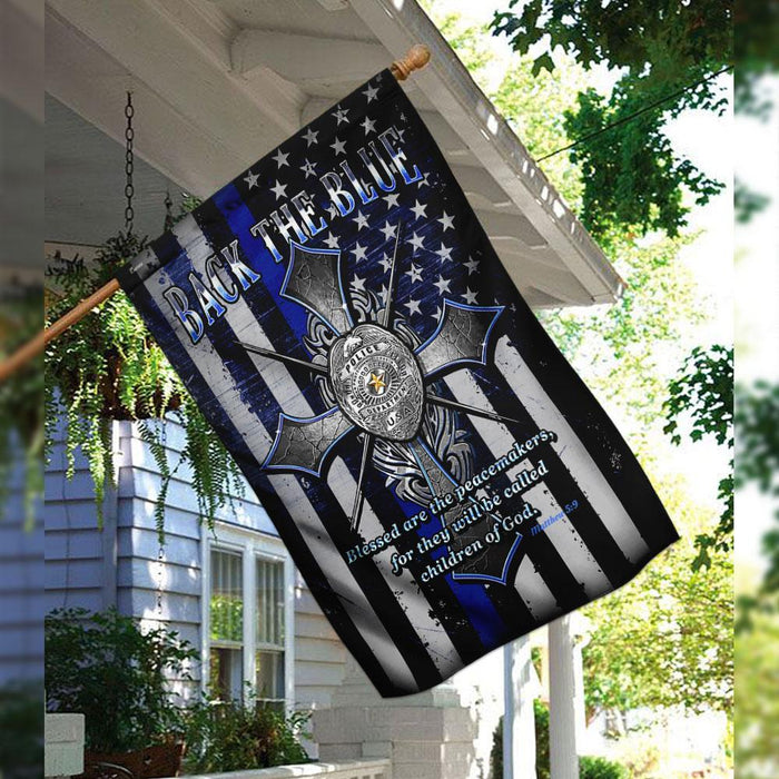 Black The Blue Flag | Garden Flag | Double Sided House Flag