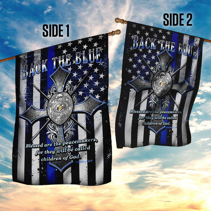 Black The Blue Flag | Garden Flag | Double Sided House Flag