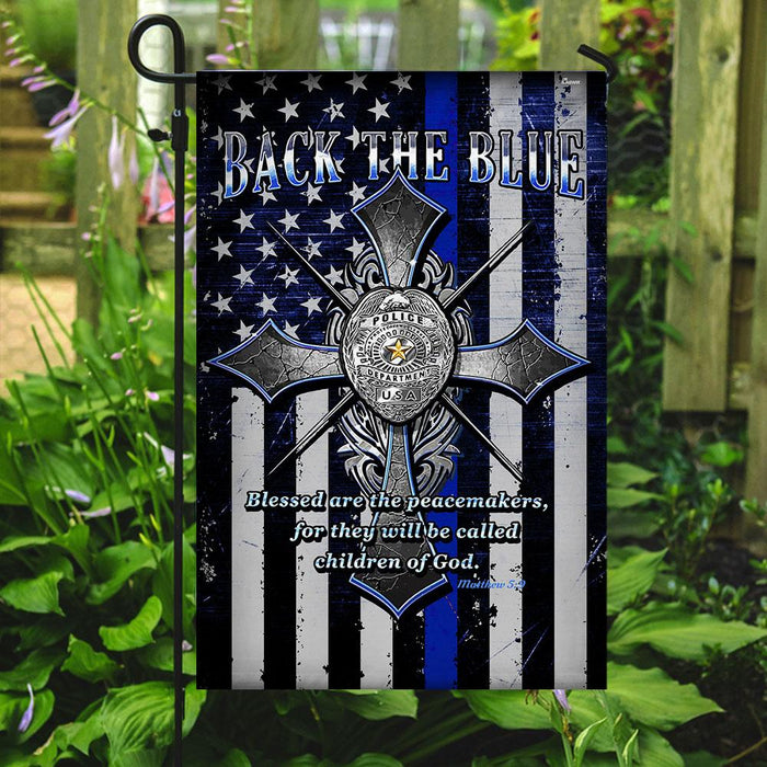 Black The Blue Flag | Garden Flag | Double Sided House Flag