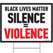 Black Lives Matter Yard Sign (24 x 18 inches) Corrugated Plastic Yard Sign (24 x 18 inches)s with Stakes HFrame Ground Stake Sign Holder (Black & Red)