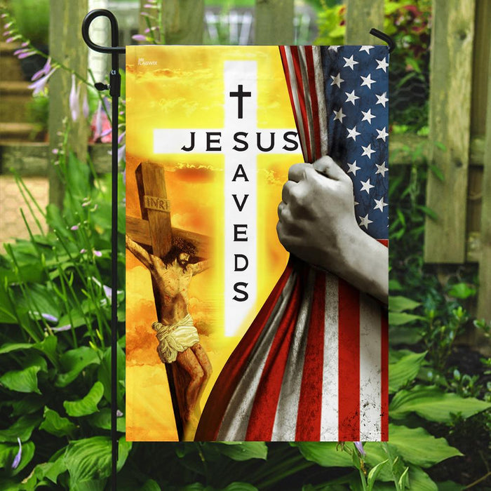 Jesus Saves Christian Flag