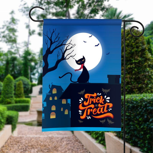 Terrific Halloween Cat Trick or Treat | Halloween Yard Decor | Garden Flag | House Flag | Outdoor Decor