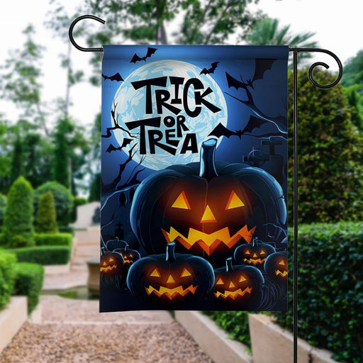 Halloween Night Trick Or Treat | Halloween Yard Decor | Garden Flag | House Flag | Outdoor Decor