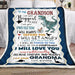 Grandma To Grandson Letter Dinosaur Fleece Blanket | Gift for Grandson
