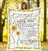 To My Daughter Sunflower Fleece Blanket - Christmas Gift For Daughter From Mom - Birthday Gift