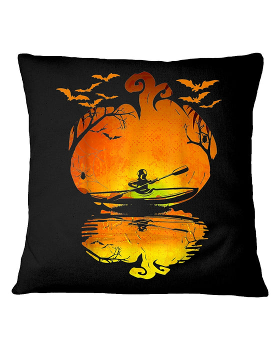 Kayaking Silhouette Pumpkin Hallowe Pillowcase
