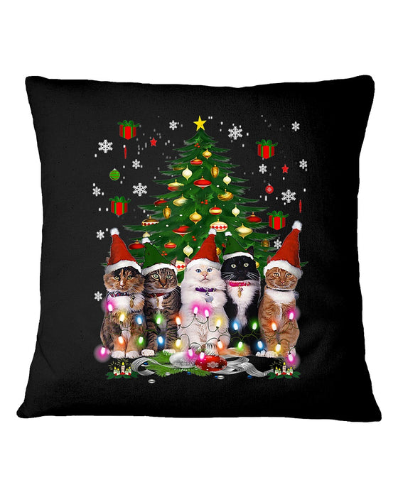 Cat Christmas Tree Pillowcase
