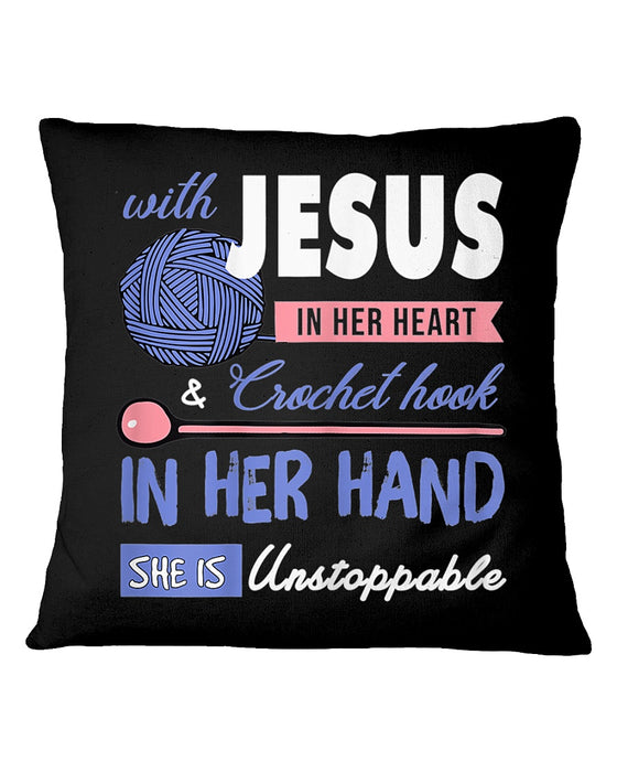 Sewing Womens With Jesus In Her Pillowcase