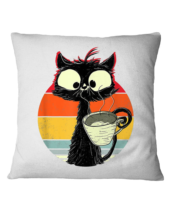 Cat Drink Tea Pillowcase