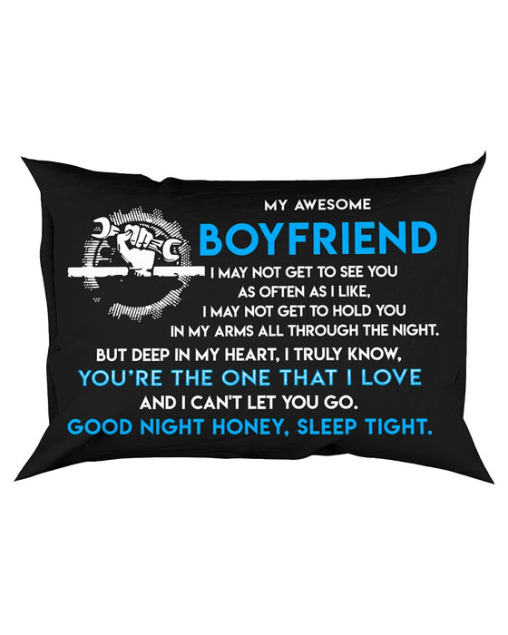  Mechanic Boyfriend Good Night Sleep Tight Pillow