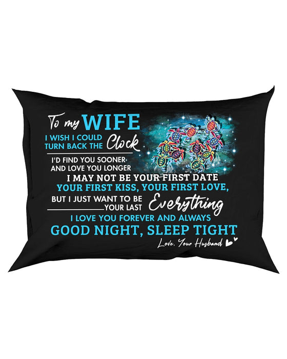 Good Night Sleep Tight Turtle Pillowcase
