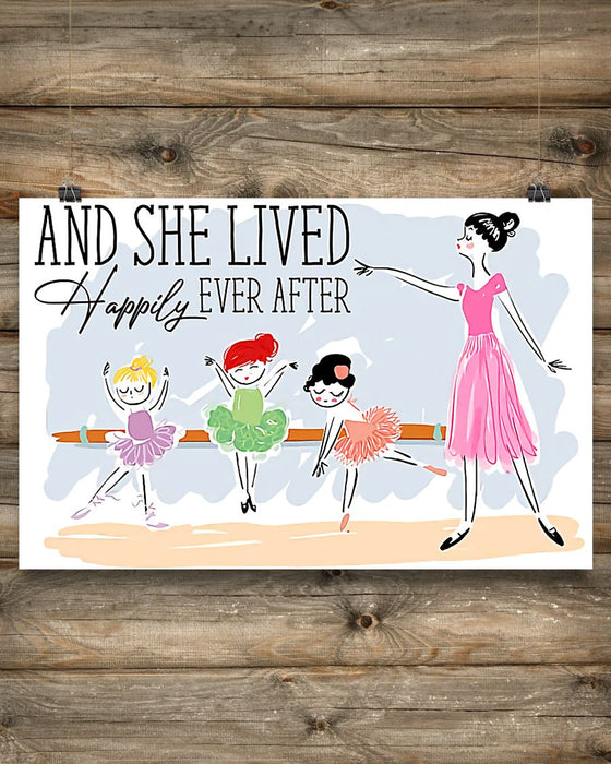 Ballet - And She Lived Happily Ever After Horizontal Canvas And Poster | Wall Decor Visual Art