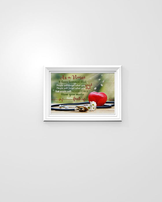 Nurse I Have Learned That Poster Horizontal Canvas And Poster | Wall Decor Visual Art