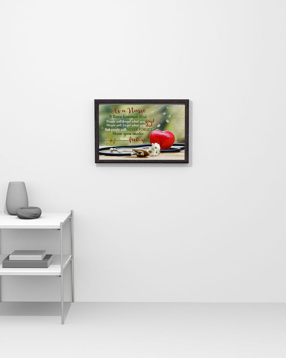 Nurse I Have Learned That Poster Horizontal Canvas And Poster | Wall Decor Visual Art