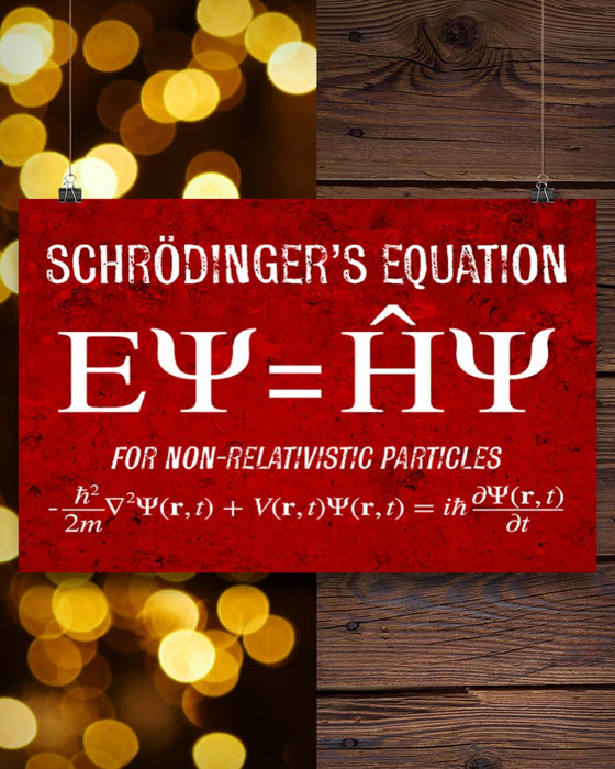 Science Equation Horizontal Canvas And Poster | Wall Decor Visual Art