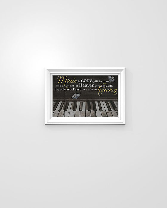 Pianist Music Is Art We Take To Heaven Poster Horizontal Canvas And Poster | Wall Decor Visual Art