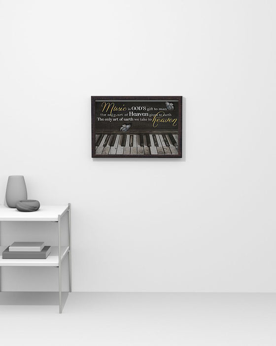 Pianist Music Is Art We Take To Heaven Poster Horizontal Canvas And Poster | Wall Decor Visual Art