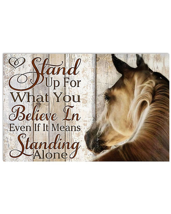 Horse Girl Stand Up For What You Believe In Horizontal Canvas And Poster | Wall Decor Visual Art