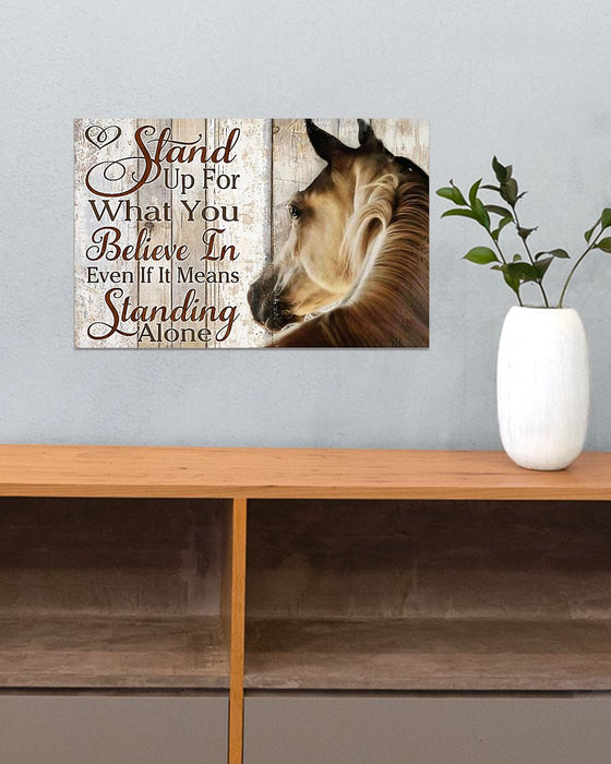 Horse Girl Stand Up For What You Believe In Horizontal Canvas And Poster | Wall Decor Visual Art
