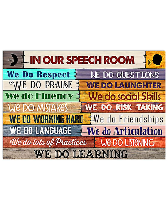 SLP In Our Speech Room Horizontal Canvas And Poster | Wall Decor Visual Art