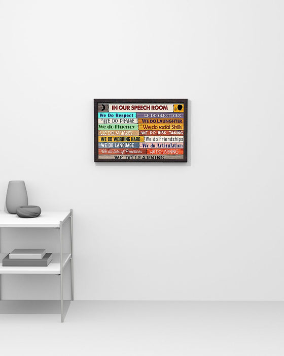SLP In Our Speech Room Horizontal Canvas And Poster | Wall Decor Visual Art