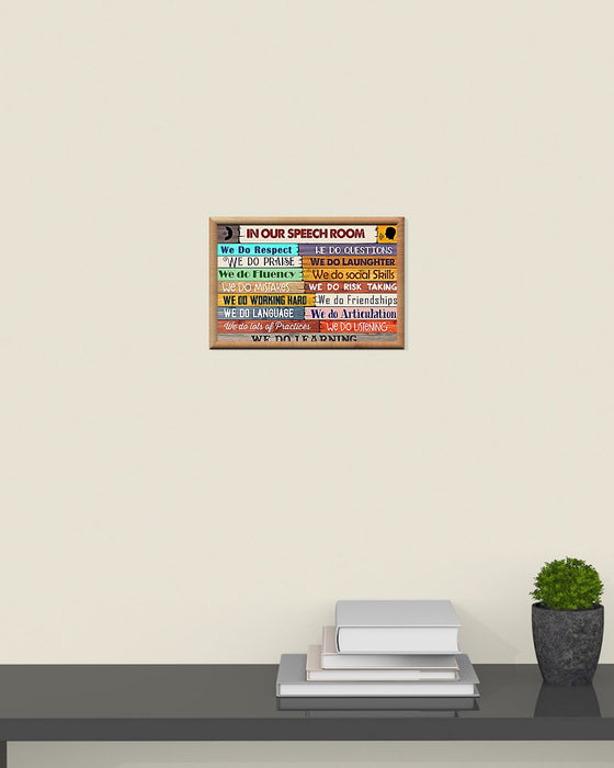 SLP In Our Speech Room Horizontal Canvas And Poster | Wall Decor Visual Art