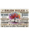 Hair Salon Rules Hairdresser Horizontal Canvas And Poster | Wall Decor Visual Art