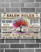 Hair Salon Rules Hairdresser Horizontal Canvas And Poster | Wall Decor Visual Art
