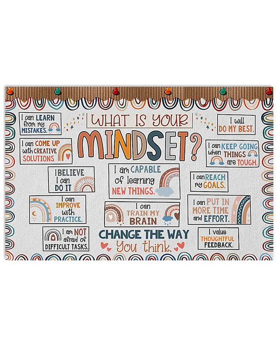 Teacher What Is Your Mindset Horizontal Canvas And Poster | Wall Decor Visual Art