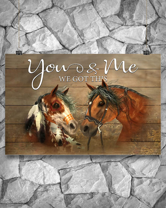 Horse Girl - You And Me Horizontal Canvas And Poster | Wall Decor Visual Art