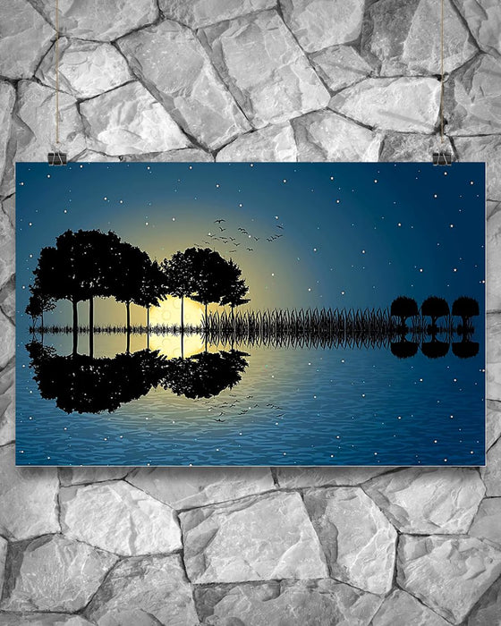 Guitar Tree Abstract Horizontal Canvas And Poster | Wall Decor Visual Art