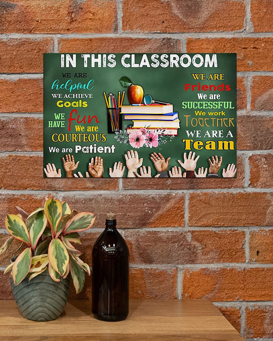 Teacher We Are A Team Horizontal Canvas And Poster | Wall Decor Visual Art